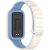 Ремешок Deexe Flexible Fit для Xiaomi Mi Smart Band 9 Active / Redmi Band 3 - Blue / White: фото 1 из 6