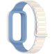 Ремешок Deexe Flexible Fit для Xiaomi Mi Smart Band 9 Active / Redmi Band 3 - Blue / White (371305LW). Фото 2 из 6
