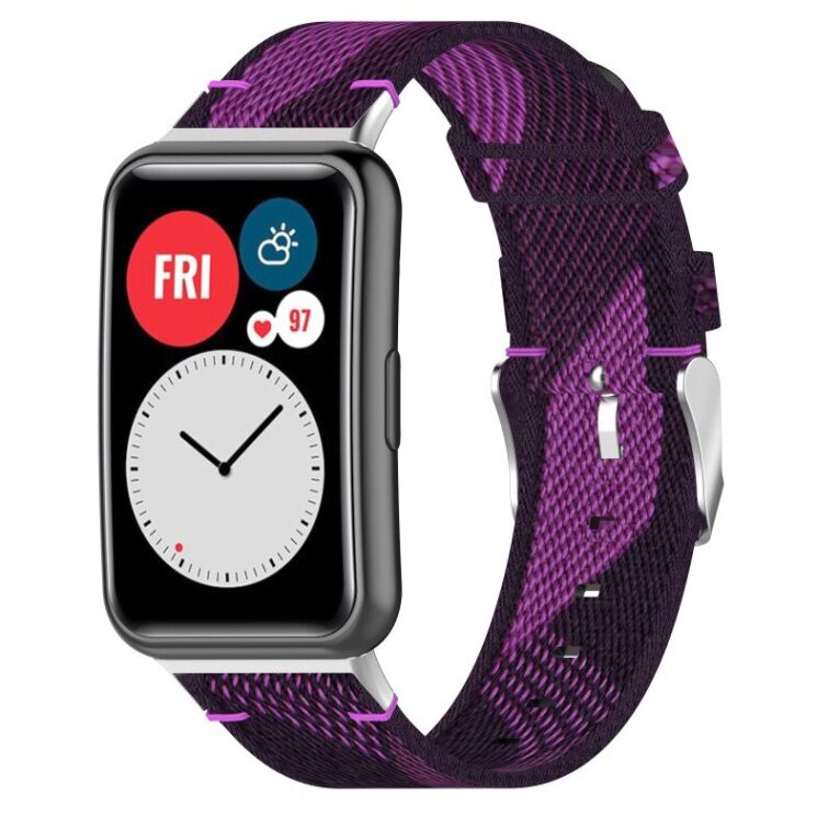 Ремінець Deexe Jeans Strap для Huawei Watch Fit - Purple: фото 2 з 5