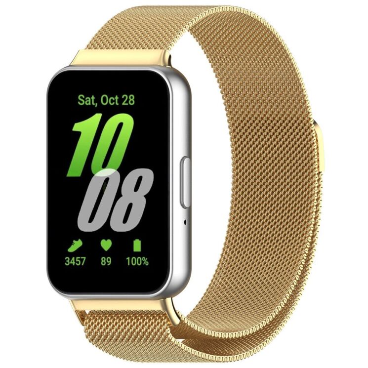 Ремінець Deexe Milanese Loop для Samsung Galaxy Fit 3 - Gold: фото 1 з 7