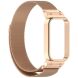 Ремешок Deexe Milanese Loop для Xiaomi Mi Smart Band 9 Active / Redmi Band 3 - Rose Gold (372401RG). Фото 3 из 11