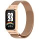 Ремешок Deexe Milanese Loop для Xiaomi Mi Smart Band 9 Active / Redmi Band 3 - Rose Gold (372401RG). Фото 4 из 11