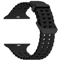 Ремешок Deexe Ocean Strap для Apple Watch 46 / 45 / 44 / SE 44 / 42 (Series 1-3) / Ultra / Ultra 2 - Black: фото 1 из 1