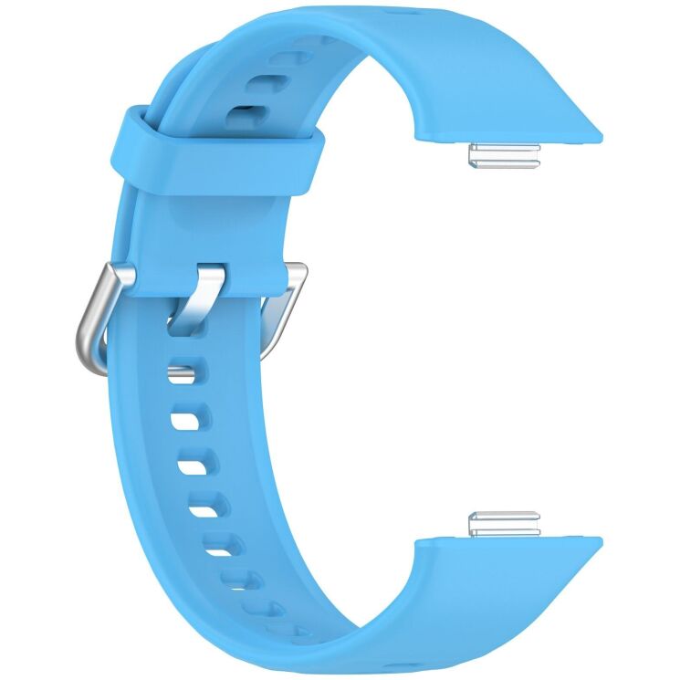 Ремінець Deexe Silicone Band для Huawei Watch Fit 3 / Fit 4 / Fit 4 Pro - Sky Blue: фото 4 з 10