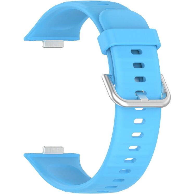 Ремінець Deexe Silicone Band для Huawei Watch Fit 3 / Fit 4 / Fit 4 Pro - Sky Blue: фото 3 з 10