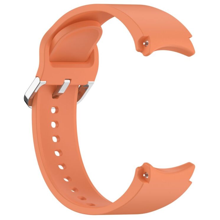 Ремешок Deexe Silicone Band для Samsung Galaxy Watch 4 / 4 Classic / 5 / 5 Pro / 6 / 6 Classic / 7 / FE - Orange: фото 4 из 8