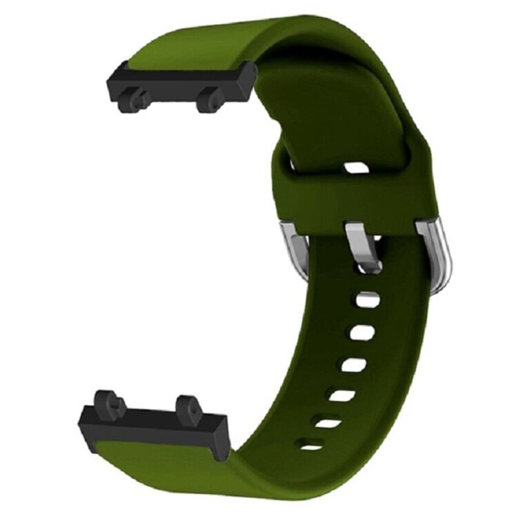 Ремешок Deexe Silicone Strap для Amazfit T-ReX 2 - Army Green: фото 3 из 5
