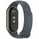 Ремешок Deexe Soft Silicone для Xiaomi Mi Smart Band 8 / 9 - Platinum Steel Grey (326042DH). Фото 1 из 5
