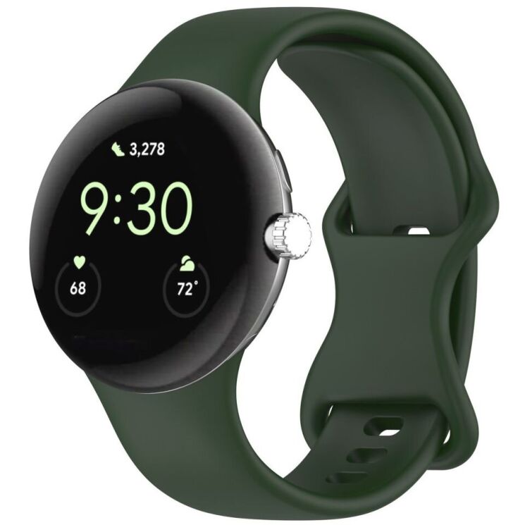 Ремешок Deexe Soft Touch для Google Pixel Watch 3 (45mm) - Army Green: фото 4 из 5