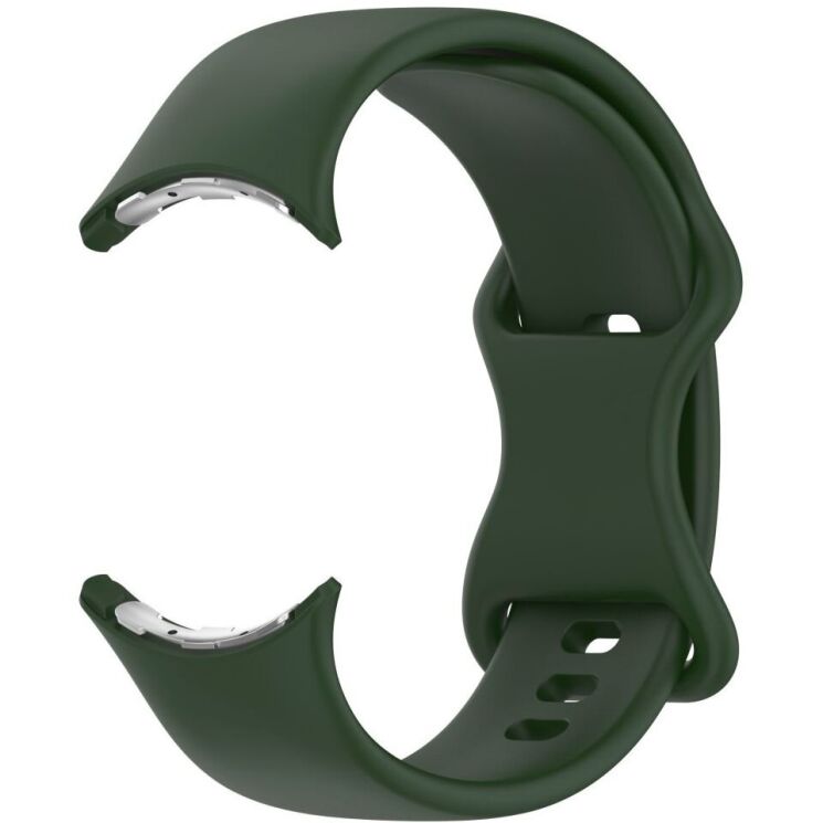 Ремешок Deexe Soft Touch для Google Pixel Watch 3 (45mm) - Army Green: фото 3 из 5