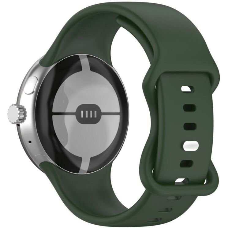 Ремешок Deexe Soft Touch для Google Pixel Watch 3 (45mm) - Army Green: фото 1 из 5