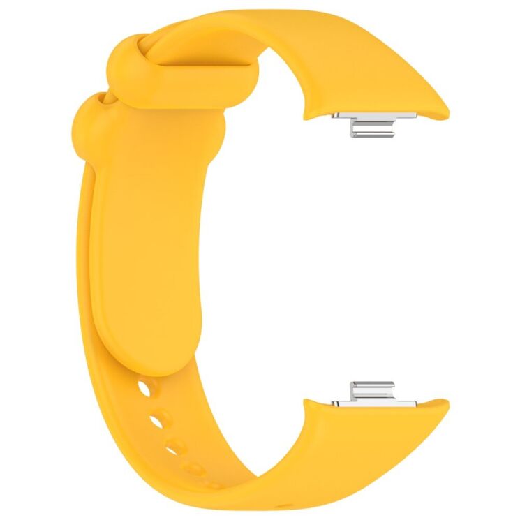 Ремешок Deexe Soft Touch для Xiaomi Redmi Watch 4 / Mi Smart Band 8 Pro / Band 9 Pro - Yellow: фото 3 из 10