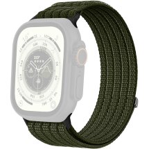 Ремешок Deexe Soft Weave для Apple Watch 49 / 46 / 45 / 44 / SE 44 / 42 (Series 1-3) / Ultra / Ultra 2 / Ultra 3 - Dark Green: фото 1 из 5