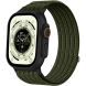 Ремешок Deexe Soft Weave для Apple Watch 49 / 46 / 45 / 44 / SE 44 / 42 (Series 1-3) / Ultra / Ultra 2 / Ultra 3 - Dark Green (371861DG). Фото 2 из 5
