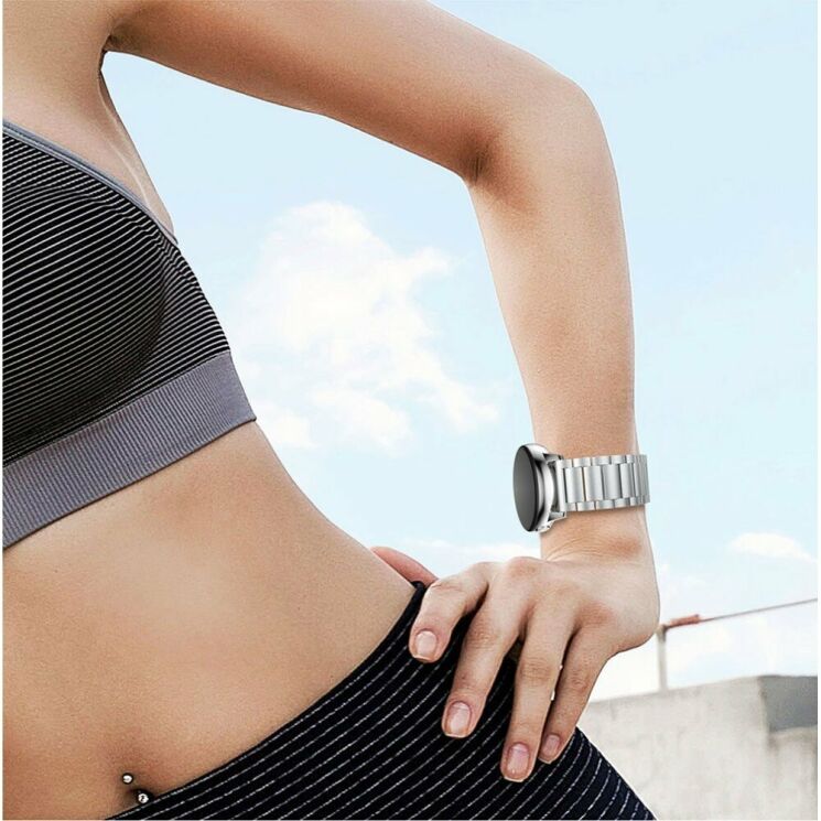 Ремінець Deexe Stainless Steel для Samsung Watch Active - Silver: фото 5 з 5
