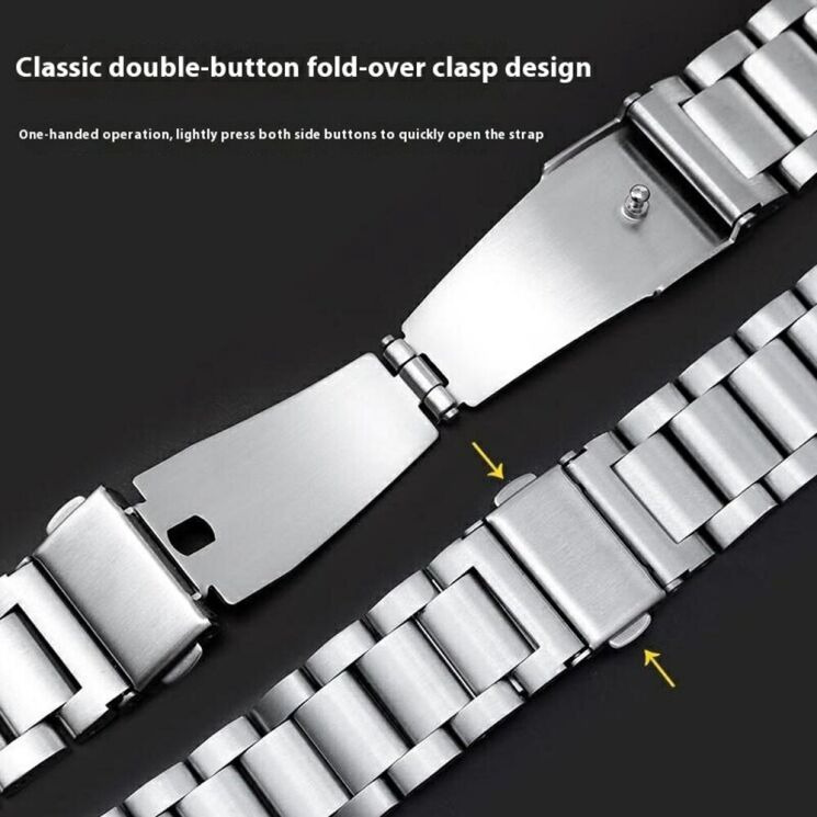 Ремешок Deexe Stainless Steel для Xiaomi Mi Smart Band 8 / 9 / 10 - Silver: фото 5 из 5