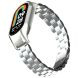 Ремешок Deexe Stainless Steel для Xiaomi Mi Smart Band 8 / 9 / 10 - Silver (326052S). Фото 2 из 5
