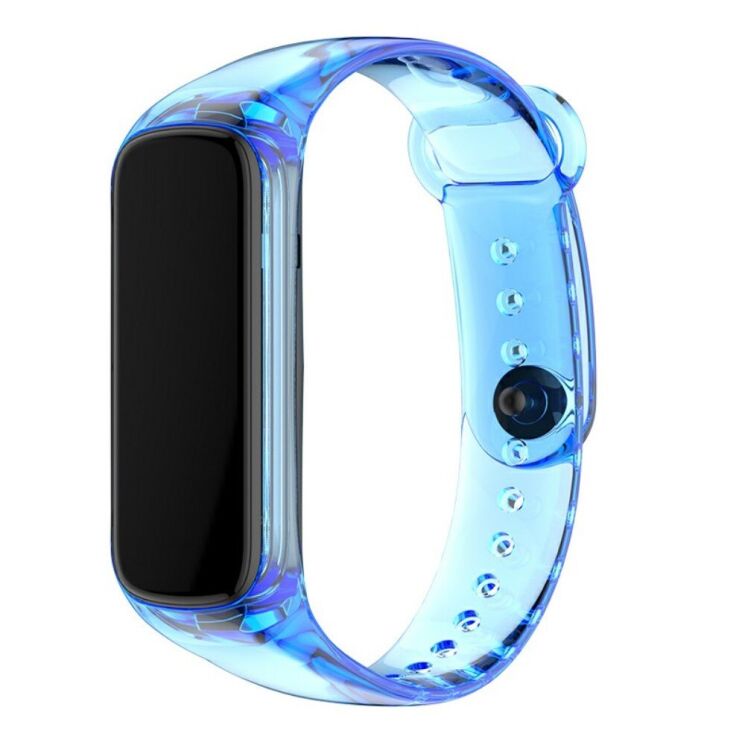 Ремешок Deexe Translucent Strap для Samsung Galaxy Fit 2 (SM-R220) - Transparent Blue: фото 7 из 15