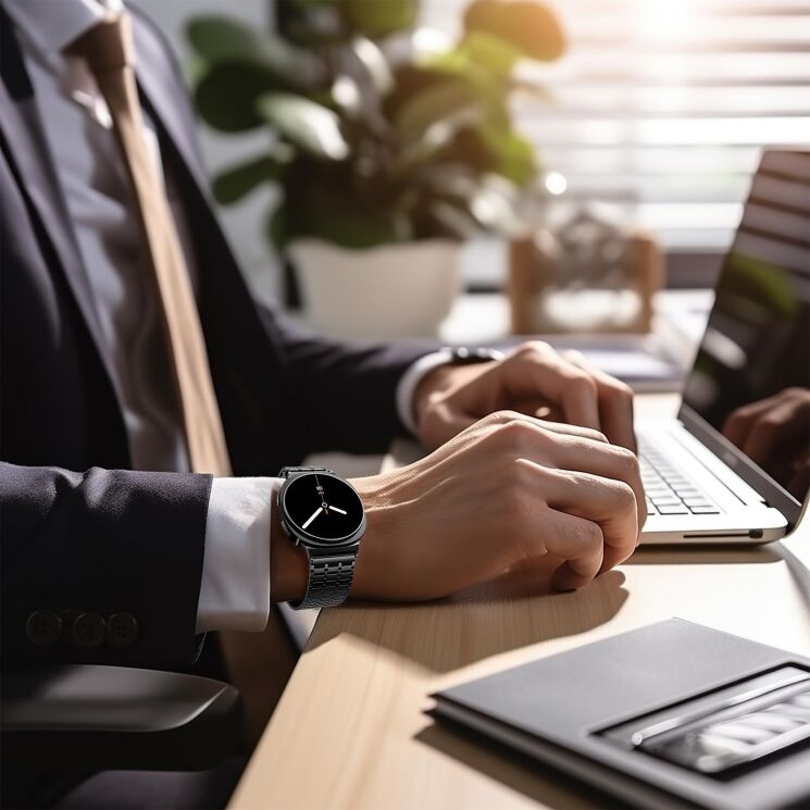 Ремінець Deexe Zenith для Samsung Galaxy Watch 8 (40/44mm) / 8 Classic - Silver: фото 6 з 9