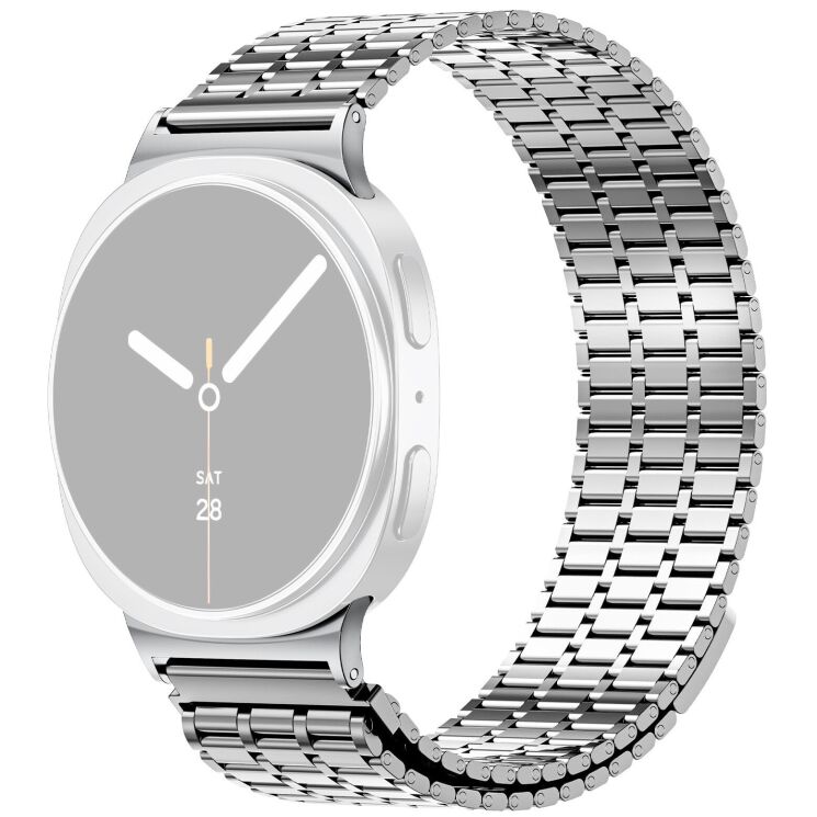 Ремінець Deexe Zenith для Samsung Galaxy Watch 8 (40/44mm) / 8 Classic - Silver: фото 1 з 9