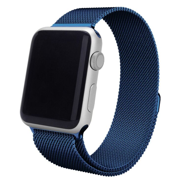 Ремешок JLT Milanese Stainless Steel для Apple Watch 46 / 45 / 44 / SE 44 / 42 (Series 1-3) / Ultra / Ultra 2 / Ultra 3 - Blue: фото 1 из 8