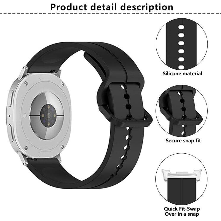 Ремешок KALEBOL Groove Design для Samsung Galaxy Watch 8 (40/44mm) / 8 Classic - Baby Blue: фото 3 из 5