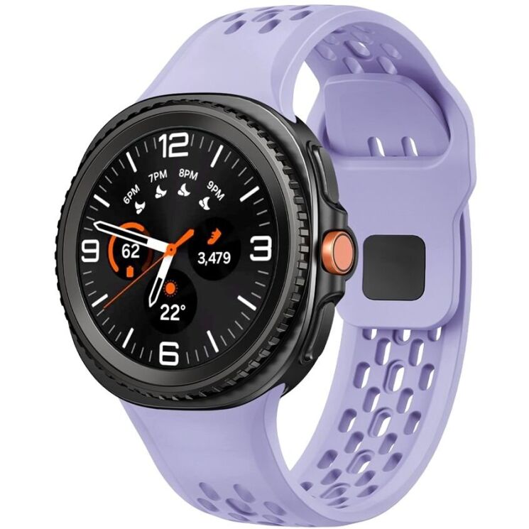 Ремінець KALEBOL Hole Design для Samsung Galaxy Watch 8 (40/44mm) / 8 Classic - Purple: фото 3 з 7