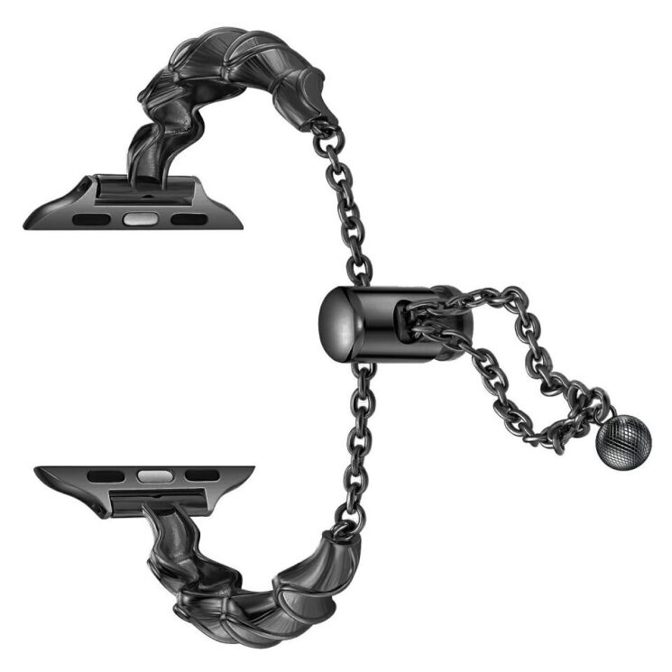 Ремешок KALEBOL Ribbon Style для Apple Watch 42 (Series 10) / 41 / 40 / SE 40 / 38 - Black: фото 3 из 9
