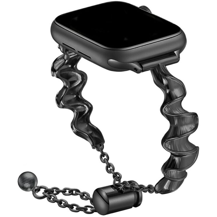 Ремешок KALEBOL Ribbon Style для Apple Watch 42 (Series 10) / 41 / 40 / SE 40 / 38 - Black: фото 1 из 9