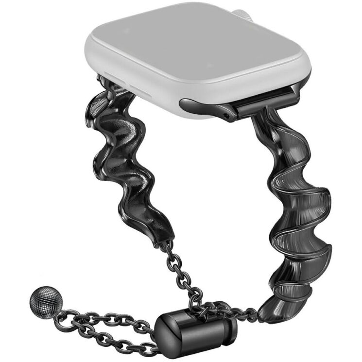 Ремешок KALEBOL Ribbon Style для Apple Watch 42 (Series 10) / 41 / 40 / SE 40 / 38 - Black: фото 2 из 9