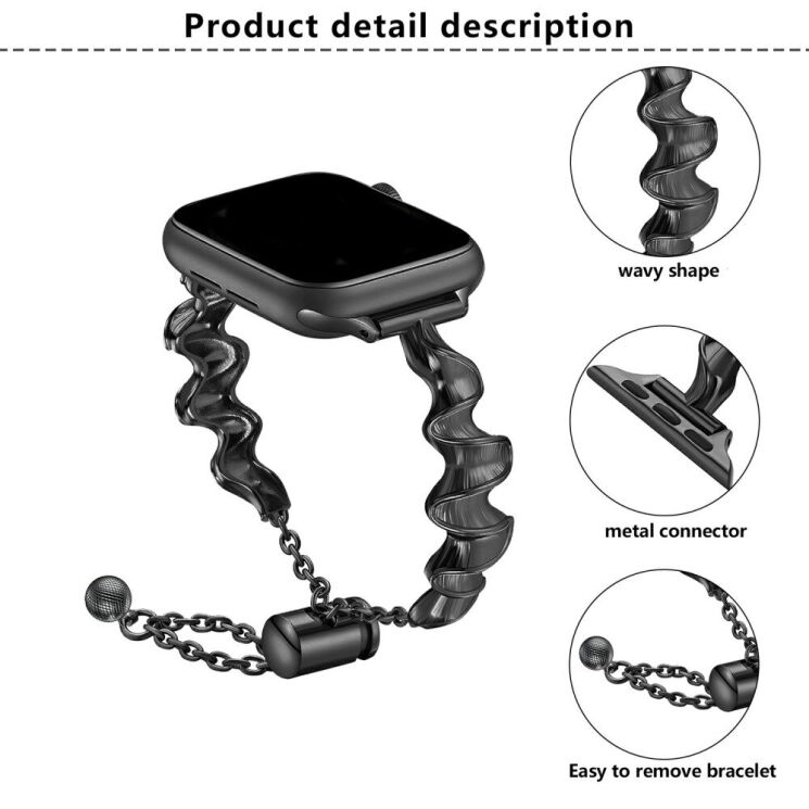 Ремешок KALEBOL Ribbon Style для Apple Watch 42 (Series 10) / 41 / 40 / SE 40 / 38 - Gold: фото 6 из 9