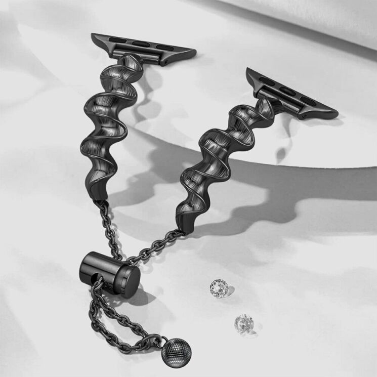 Ремешок KALEBOL Ribbon Style для Apple Watch 42 (Series 10) / 41 / 40 / SE 40 / 38 - Black: фото 5 из 9