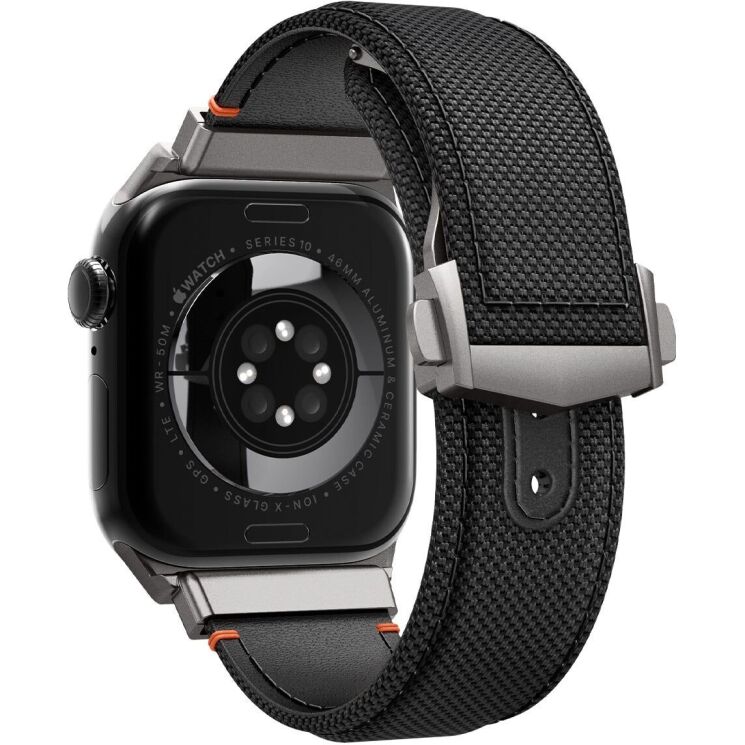 Ремінець Spigen Classic Fit (FW) для Apple Watch 46 / 45 / 44 / SE 44 / 42 (Series 1-3) / Ultra / Ultra 2 / Ultra 3 (AMP09304) - Black: фото 13 з 20