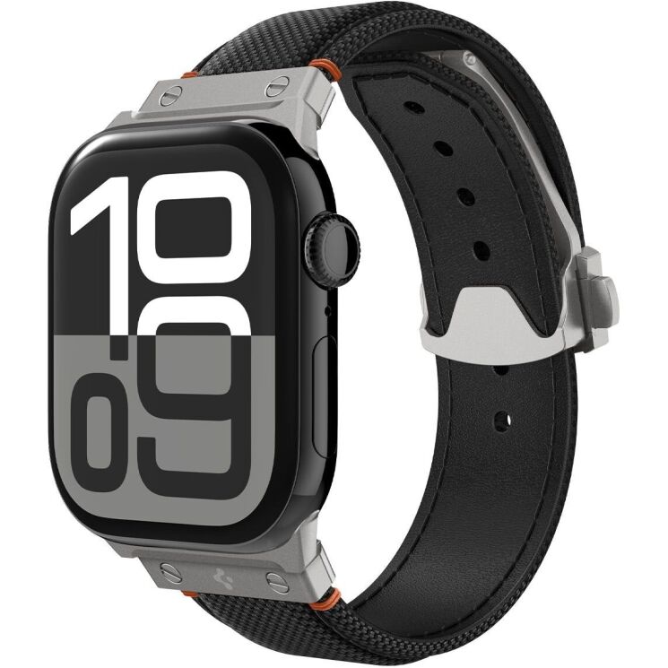 Ремінець Spigen Classic Fit (FW) для Apple Watch 46 / 45 / 44 / SE 44 / 42 (Series 1-3) / Ultra / Ultra 2 / Ultra 3 (AMP09304) - Black: фото 1 з 20