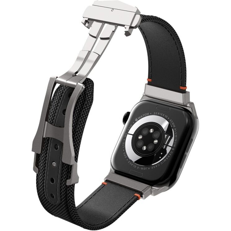 Ремінець Spigen Classic Fit (FW) для Apple Watch 46 / 45 / 44 / SE 44 / 42 (Series 1-3) / Ultra / Ultra 2 / Ultra 3 (AMP09304) - Black: фото 12 з 20
