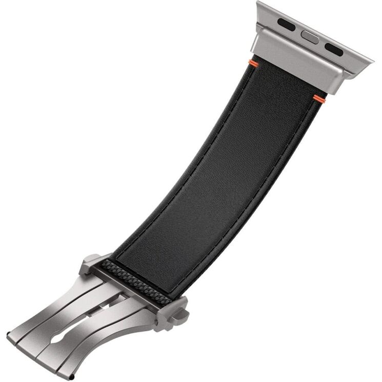 Ремінець Spigen Classic Fit (FW) для Apple Watch 46 / 45 / 44 / SE 44 / 42 (Series 1-3) / Ultra / Ultra 2 / Ultra 3 (AMP09304) - Black: фото 4 з 20
