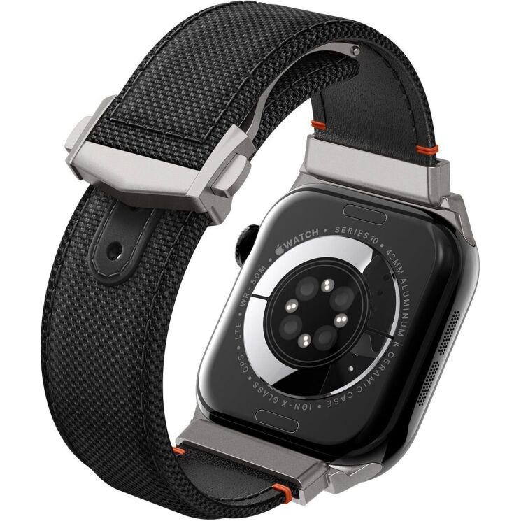 Ремінець Spigen Classic Fit (FW) для Apple Watch 46 / 45 / 44 / SE 44 / 42 (Series 1-3) / Ultra / Ultra 2 / Ultra 3 (AMP09304) - Black: фото 14 з 20