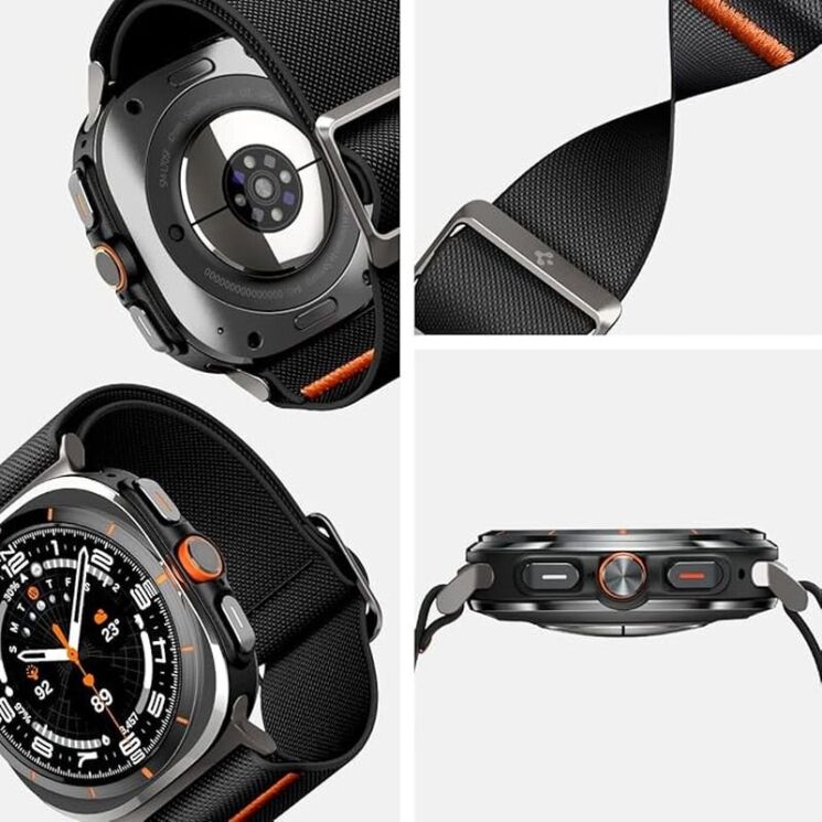Ремешок Spigen (SGP) Lite Fit для Samsung Galaxy Watch Ultra (47mm) AMP08772 - Black: фото 16 из 16