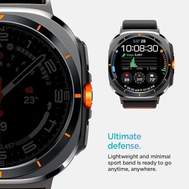 Ремешок Spigen (SGP) Lite Fit для Samsung Galaxy Watch Ultra (47mm) AMP08772 - Black: фото 12 из 16