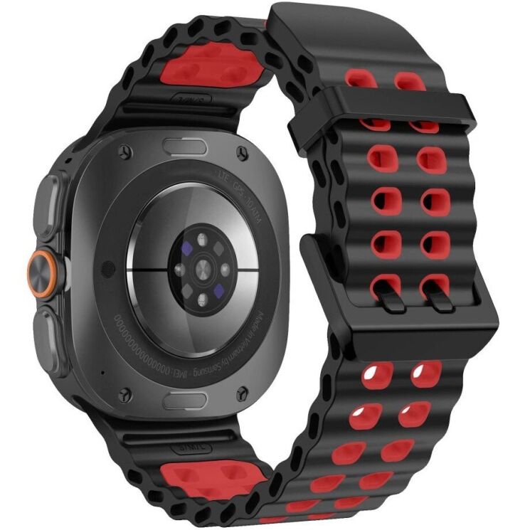 Ремінець Tech-Protect IconBand Pro для Samsung Galaxy Watch Ultra 2 / Ultra / Ultra (2025) - Black / Red: фото 2 з 5