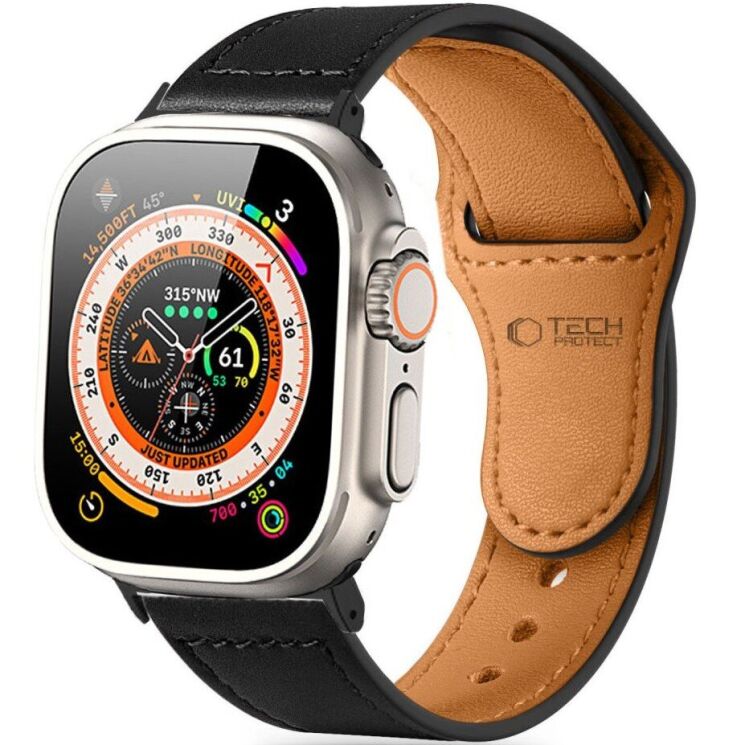 Ремешок Tech-Protect NATURALFIT для Apple Watch 46 / 45 / 44 / SE 44 / 42 (Series 1-3) / Ultra / Ultra 2 - Black: фото 1 из 4