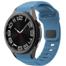 Ремешок Tech-Protect Silicone Line для Samsung Galaxy Watch 4 / 4 Classic / 5 / 5 Pro / 6 / 6 Classic / 7 / FE (5906302313624) - Blue: фото 1 из 6