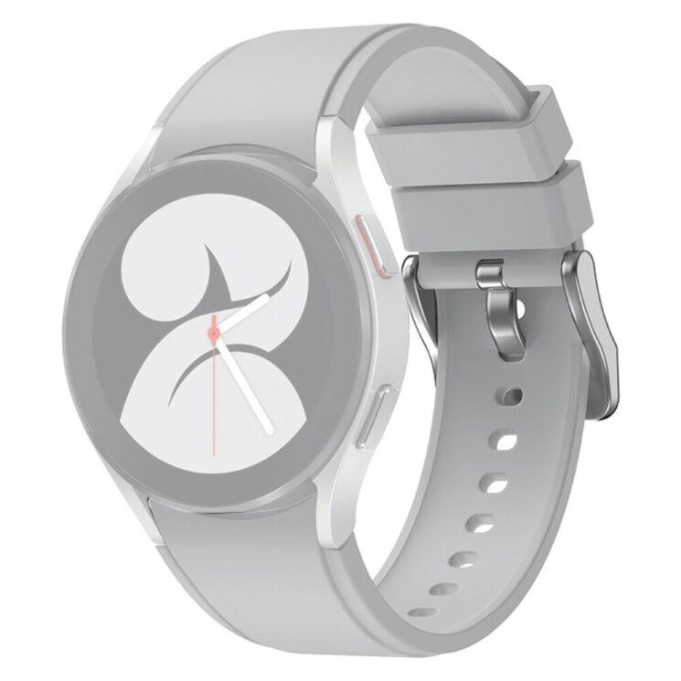 Ремінець UniCase Silicone Band для Samsung Galaxy Watch 4 Classic (46mm) / Watch 4 Classic (42mm) / Watch 4 (40mm) / Watch 4 (44mm) - Light Grey: фото 2 з 6