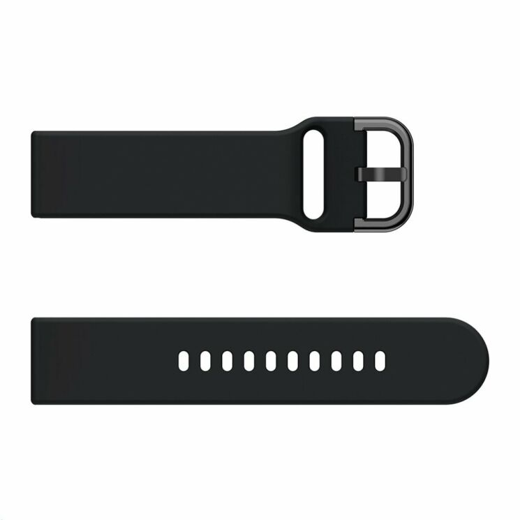 Ремешок UniCase Silicone Strap для Huawei Watch GT / Watch GT2 46mm / Watch GT 2e - Black: фото 4 из 6
