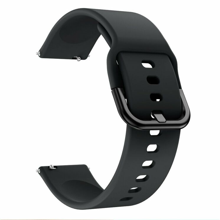 Ремешок UniCase Silicone Strap для Huawei Watch GT / Watch GT2 46mm / Watch GT 2e - Black: фото 3 из 6