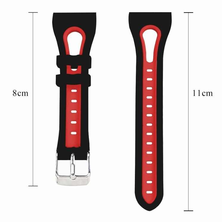 Ремешок UniCase Sport Style для Samsung Galaxy Watch 46mm / Watch 3 45mm / Gear S3 - Black / Red: фото 3 из 7