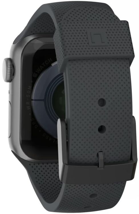 Ремінець URBAN ARMOR GEAR [U] Dot Silicone для Apple Watch 46 / 45 / 44 / SE 44 / 42 (Series 1-3) / Ultra / Ultra 2 / Ultra 3 (19249K314040) - Black: фото 6 з 6