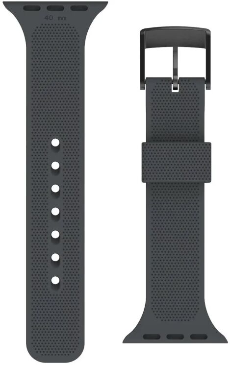 Ремінець URBAN ARMOR GEAR [U] Dot Silicone для Apple Watch 46 / 45 / 44 / SE 44 / 42 (Series 1-3) / Ultra / Ultra 2 / Ultra 3 (19249K314040) - Black: фото 4 з 6