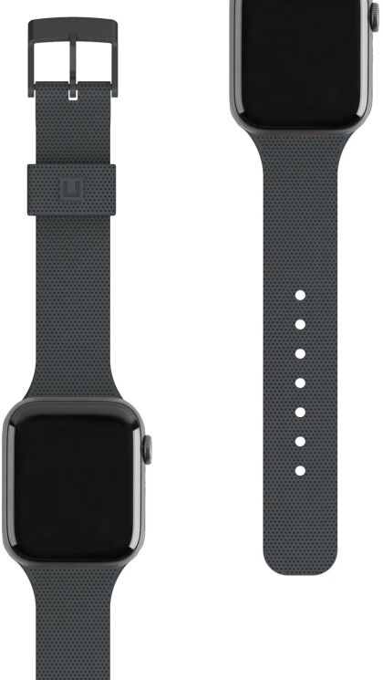 Ремінець URBAN ARMOR GEAR [U] Dot Silicone для Apple Watch 46 / 45 / 44 / SE 44 / 42 (Series 1-3) / Ultra / Ultra 2 / Ultra 3 (19249K314040) - Black: фото 3 з 6