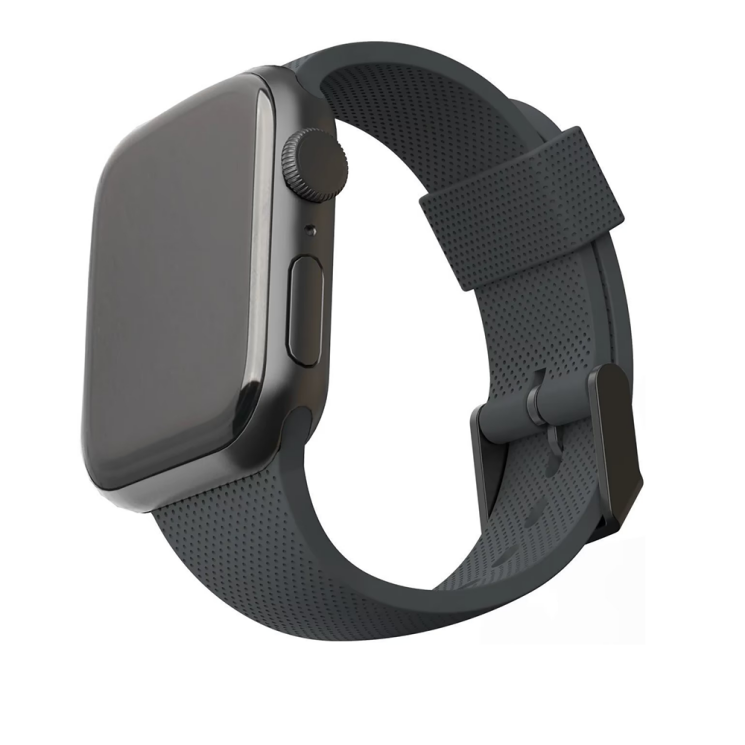 Ремінець URBAN ARMOR GEAR [U] Dot Silicone для Apple Watch 46 / 45 / 44 / SE 44 / 42 (Series 1-3) / Ultra / Ultra 2 / Ultra 3 (19249K314040) - Black: фото 1 з 6